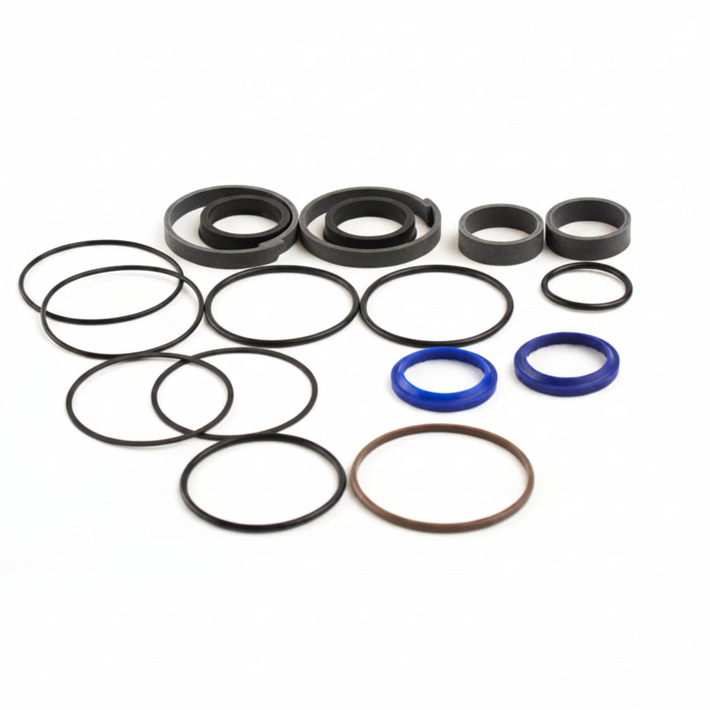 Collection of various size rubber seals on a white background with PSC logo.
