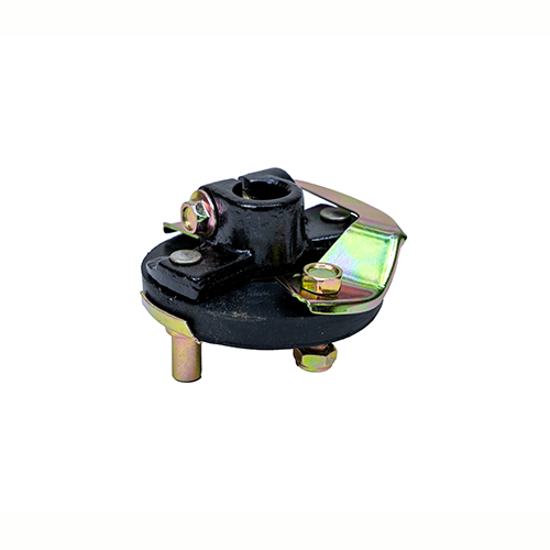 Coated steel steering coupler with hardware on a white background.