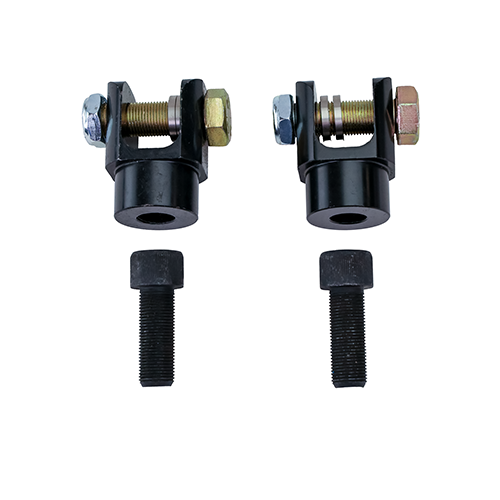 PSC Clevis ends with bolts on a white background.