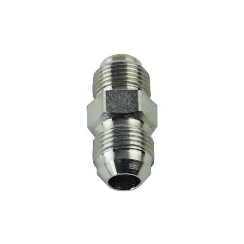 High-flow AN adapter fittings size -8 AN with thread dimension of 18 mm on a white background.