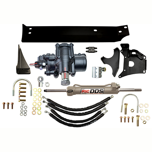 Mechanical parts and components with SC DDS branding on a white background
