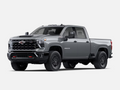 Grey 2025 Chevy Silverado HD shown as a reference for steering system components and upgrade fitment for 2500 and 3500 models.