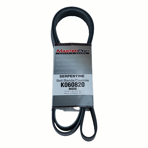 MasterPro serpentine belt on a white background