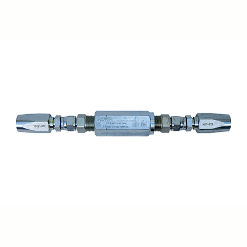 One-Way Check Valve Kit, with -6 AN fitting size, assembled in a white background. 
