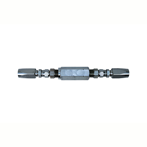 One-Way Check Valve Kit, with -8 AN fitting size, assembled in a white background. 