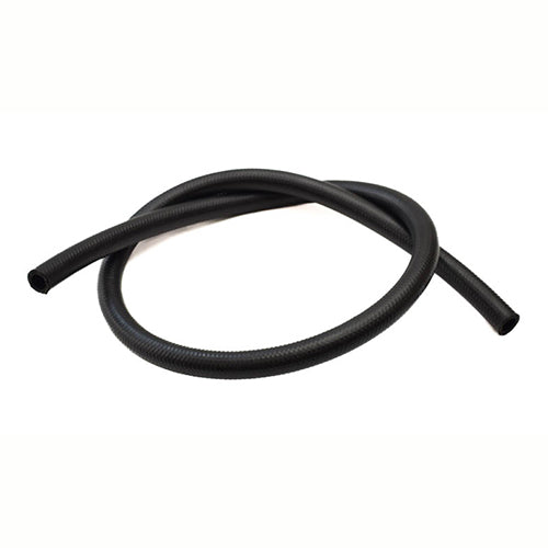 Black rubber hose on a white background