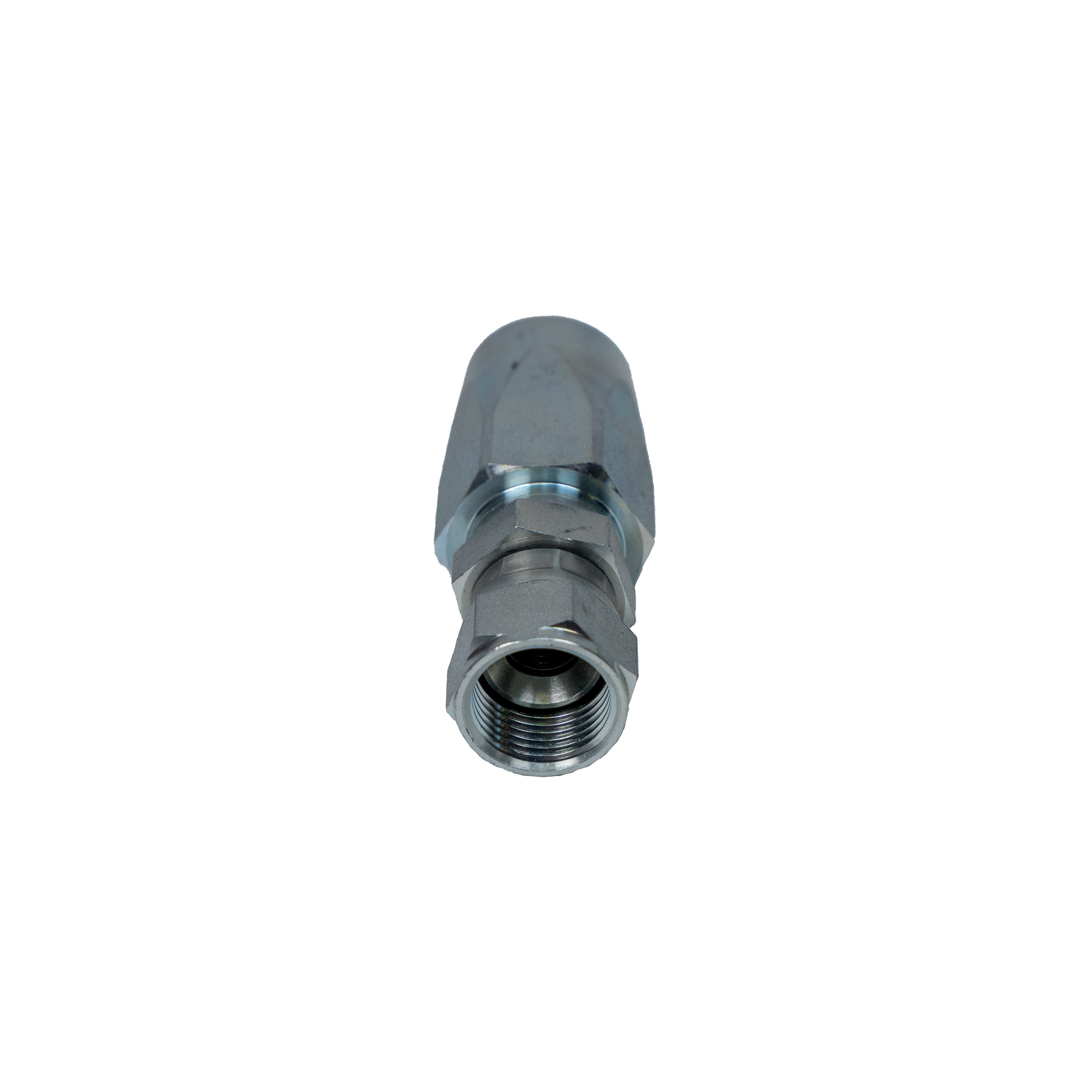 Metal fitting on a white background