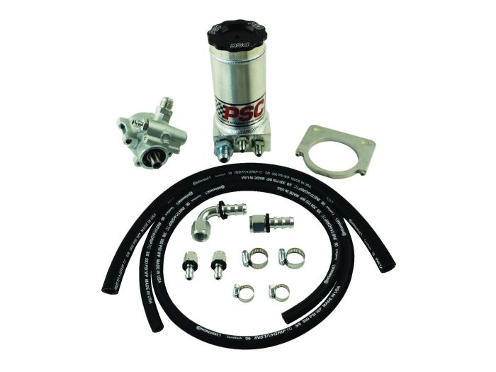 Fuel pump and related components on a white background