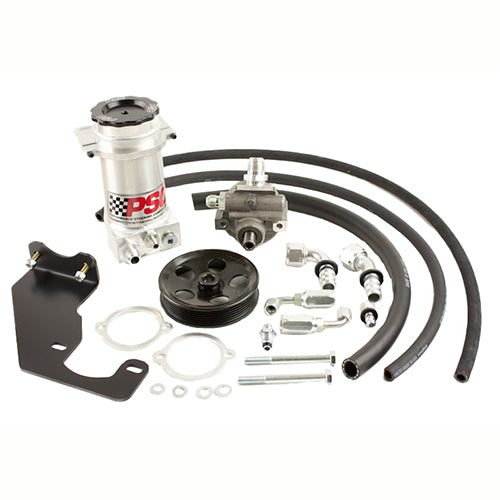 Car fuel pump kit with various components on a white background