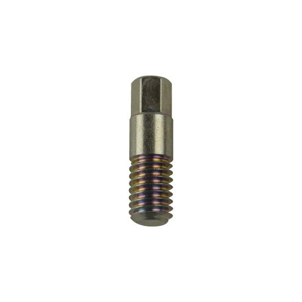 Metal screw on a white background