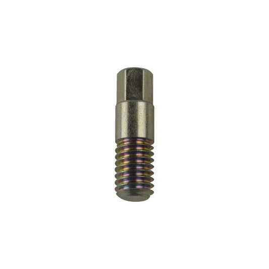 Metal screw on a white background