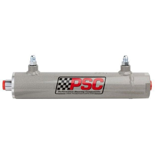 Metal steering component with PSC logo on a white background