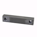 PSC SCWP01 flat weld plates designed for secure mounting of steering cylinder clamps, precision-cut for durability and compatibility with hydraulic assist setups. The block features two threaded holes for mounting. 
