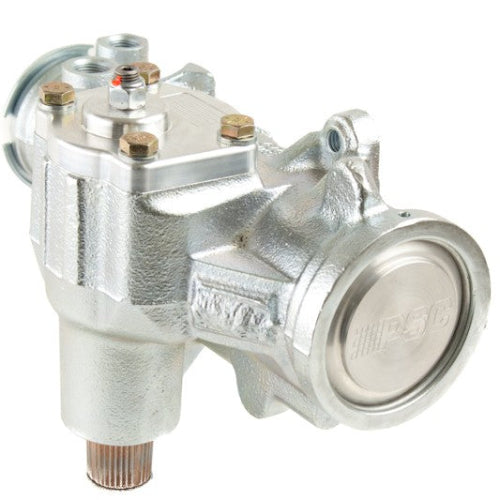 Metal valve or pump component on a white background