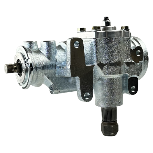 Metal mechanical component on a white background