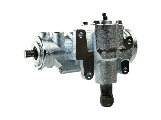 Metal mechanical component on a white background