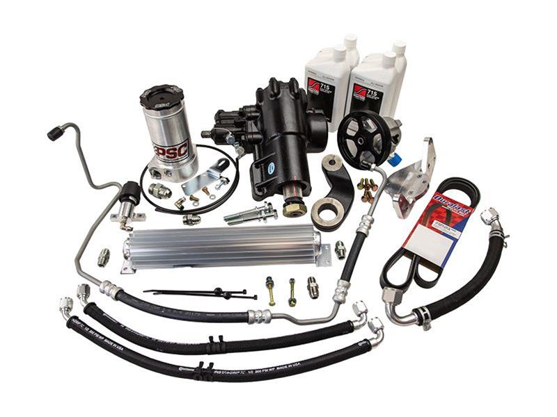 Automotive parts and components on a white background
