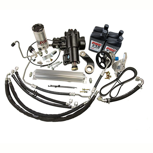 Automotive parts and components on a white background