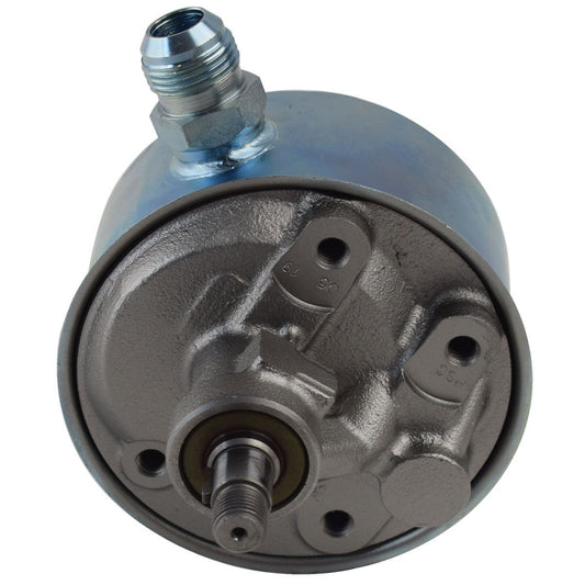 Mechanical component with a metal fitting on a white background