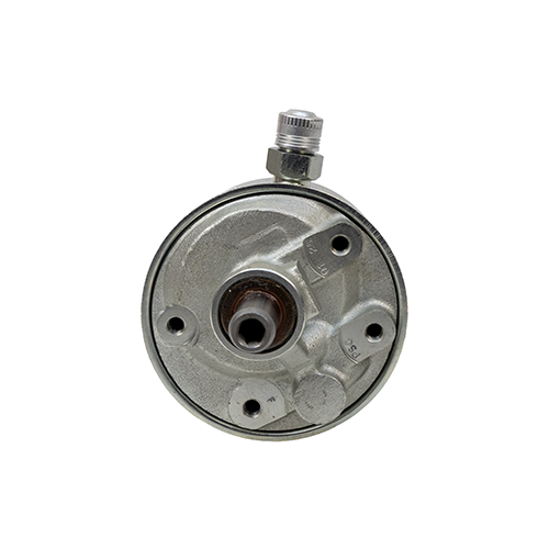 Front angle of a SP1405F round steering pump on a white background. 