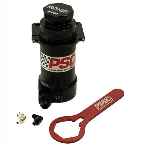 GEN 7 XR Series Remote Fluid Reservoir and red tool on white background.