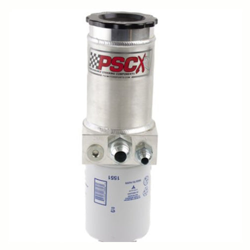 Metallic cylindrical component with 'PSCX' branding on a white background