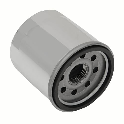 Image showing a grey filter with the rubber seal and the splines for where the steering reservoir filter attaches. 
