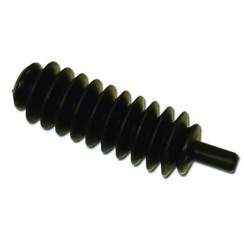 Black mechanical component on a white background