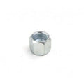 Metal hex nut on a white background