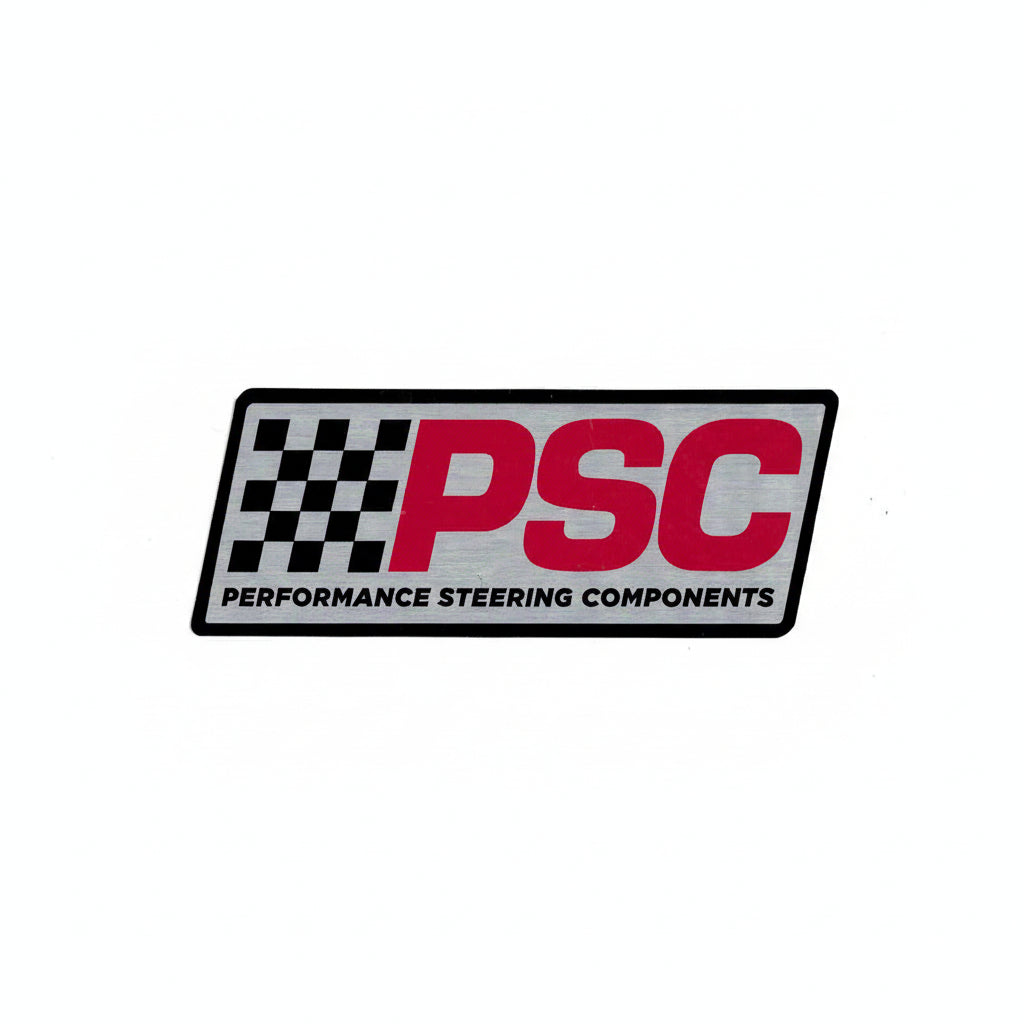 Logo of PSC Performance Steering Components with a checkered flag design on a white background