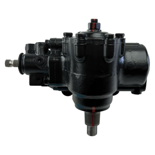 Black mechanical valve or pump on a white background