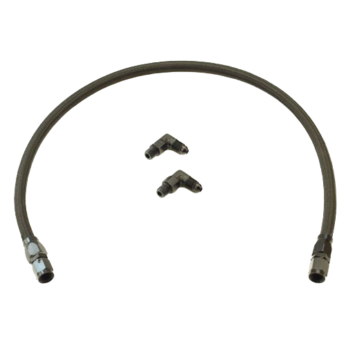 Hose with connectors on a white background. 