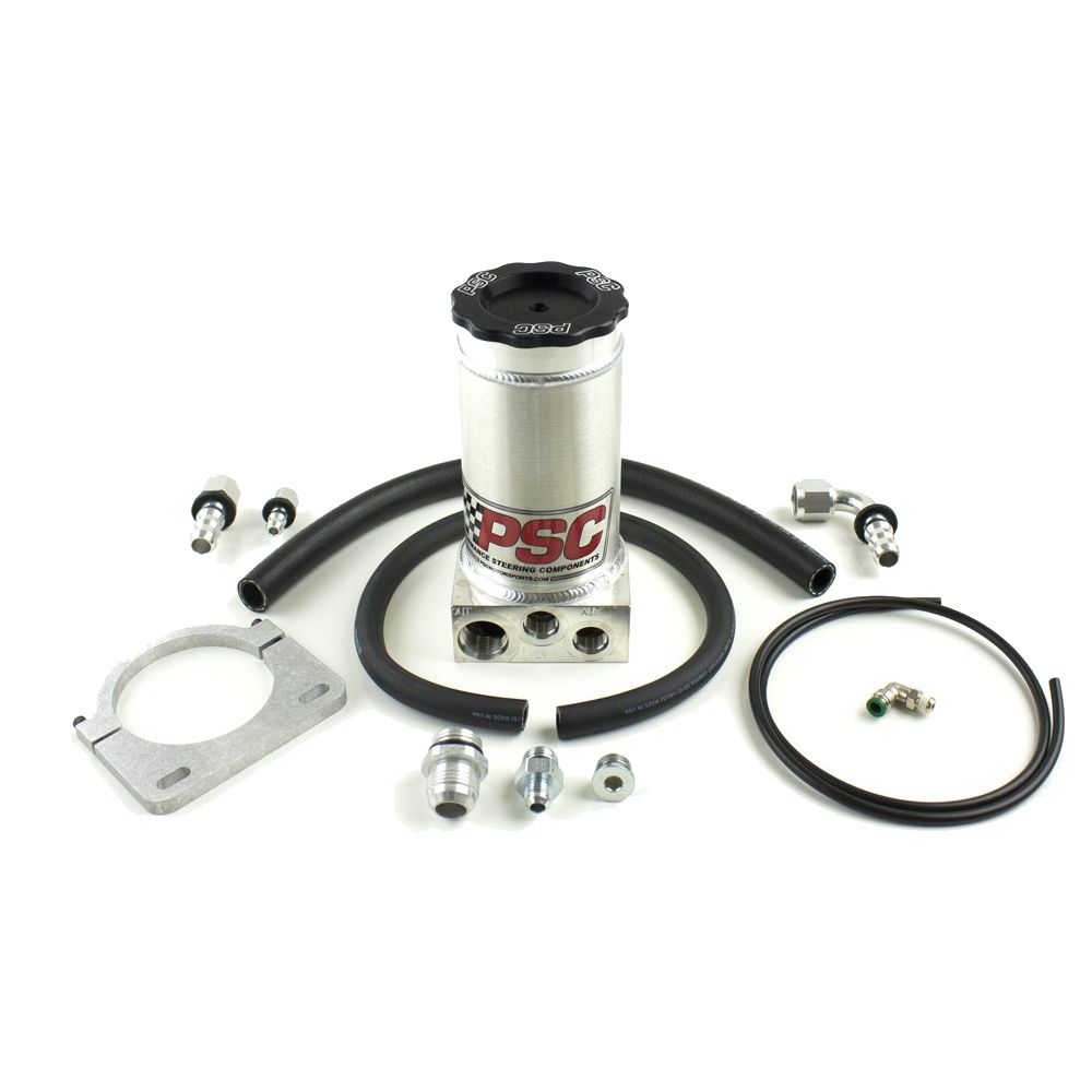 PSC fuel pump kit with hoses and connectors on a white background
